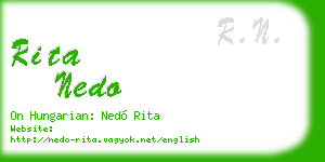 rita nedo business card