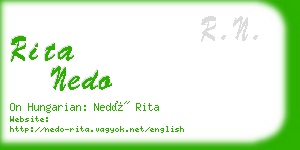 rita nedo business card